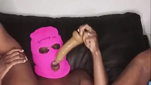 Sucking Pounding My Pussy with Big Dildo Moaning Orgasms