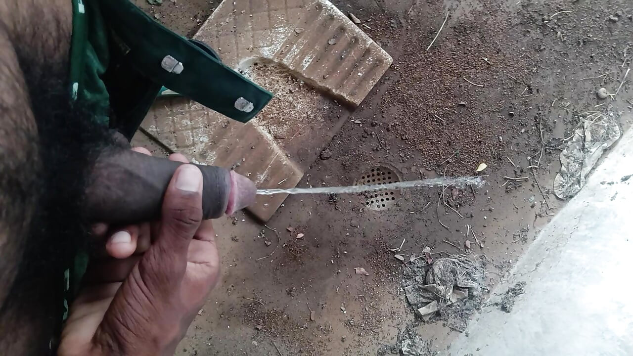 Hot desi boy pissing hard cock