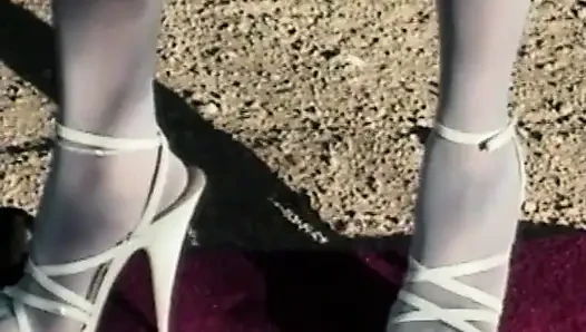 White dick fucking horny ebony bitch