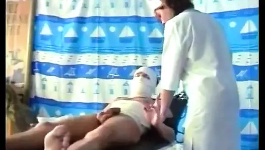 Hairy nurse gets anally slammed