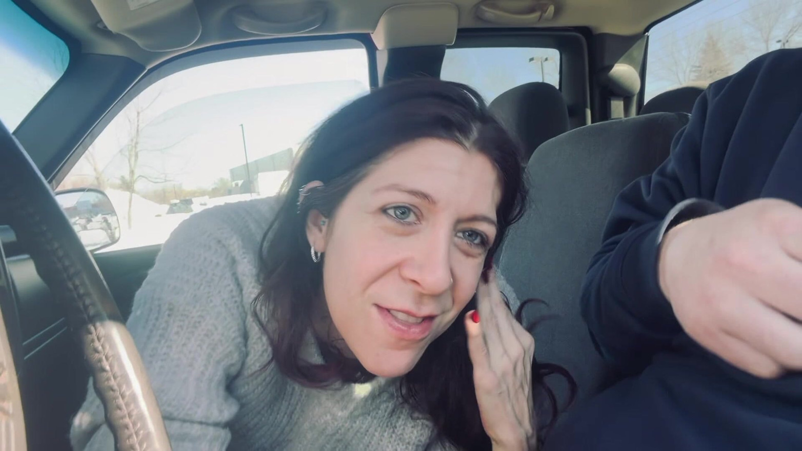 Great blowjob ,Showing off a fat load of sperm on my tongue