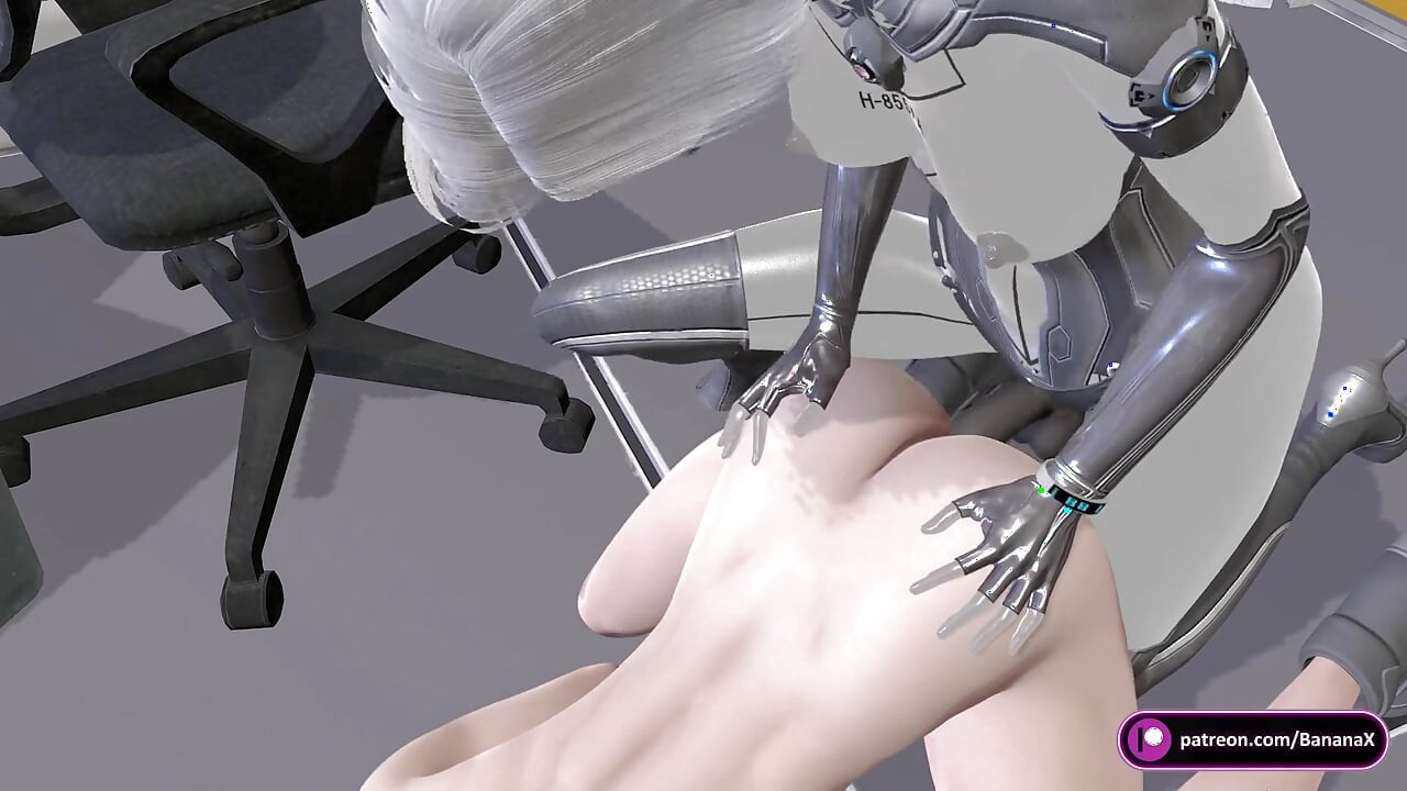 Cyber Futa Roughly Fucks Femboy Then Uses Long Vibrator on Him