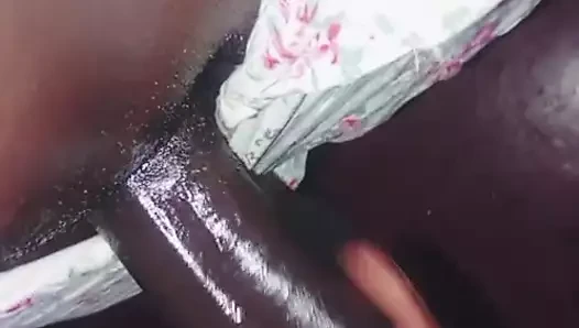 Hot Black Guy Gets His Dick massages  and strokes for the third time today