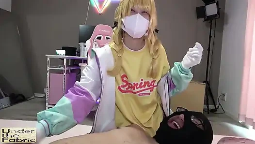 Fluffy Natural G Cup Maria Takes on a Playful Cosplay Foot Tease Challenge.