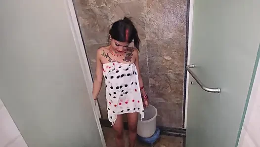 Indische desi liebt ehe paar sex im badezimmer