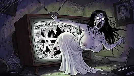 Beautiful Horror Girl Crawled Out of My TV