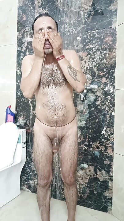indian desi man sex and show shower shoe and masterbation