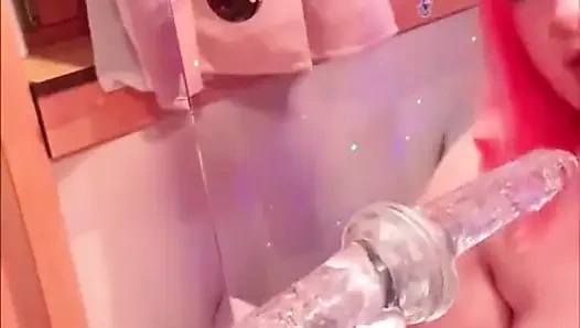 Cute BBW Girlfriend Sending Her BF a Solo Blowjob Video