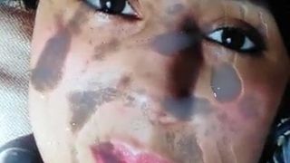 Hina khan cumtribute garam muthh ki baarish on her