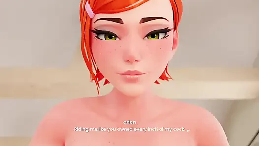 Zoe makes Eden fuck her big ass during workout