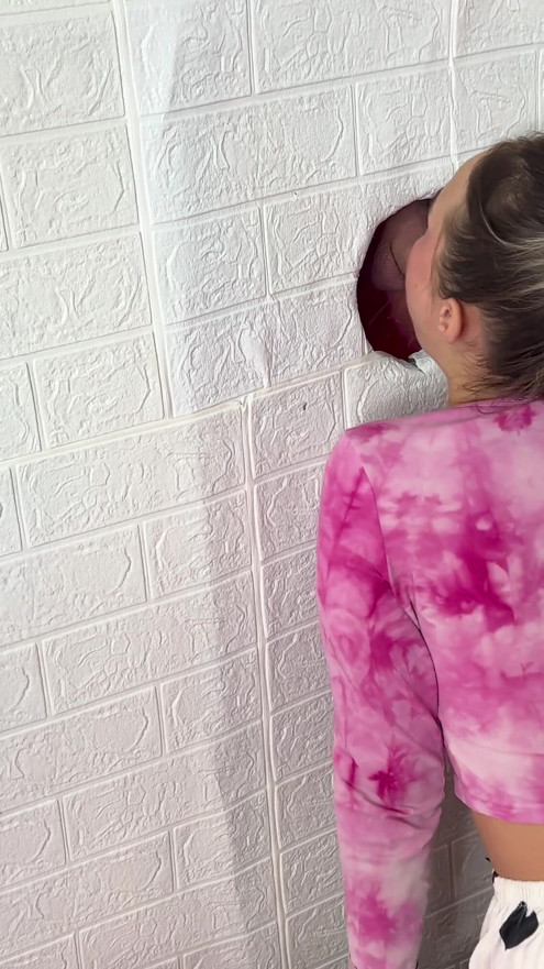 Gloryhole dick cannot handle that kind of touch | Clip 1