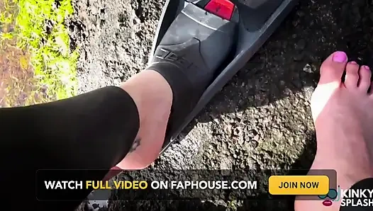 Дайвинг в моем блестящем двухдельном гидрокостюме