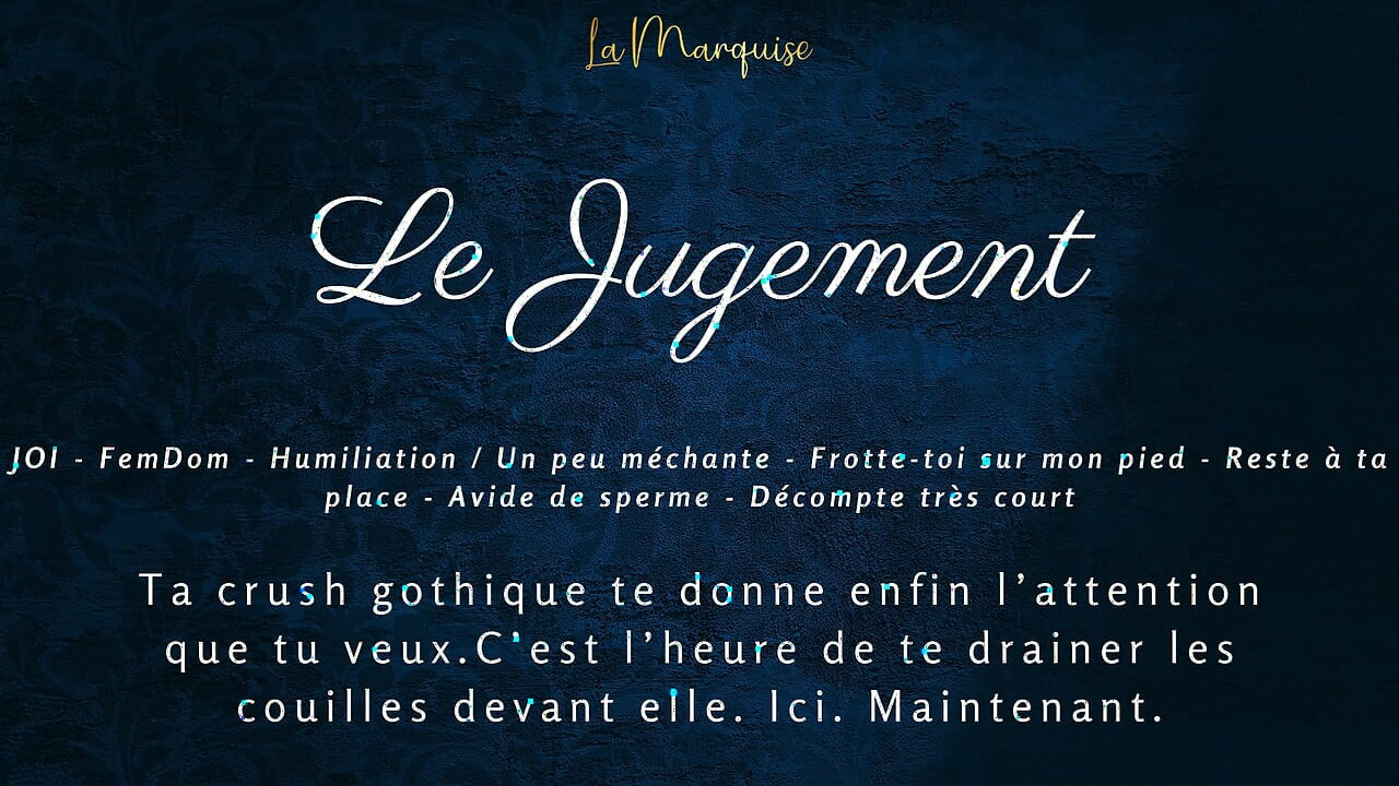 [French Audio Porn] Your gothic crush makes you empty yourself in front of her