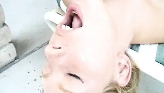 Blonde Babe Gets Fucked Hard Outdoors