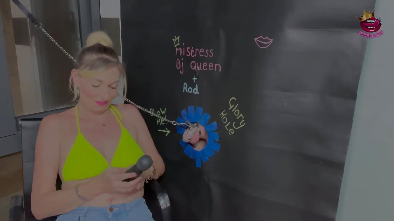 Negación de la jaula de castidad en el gloryhole