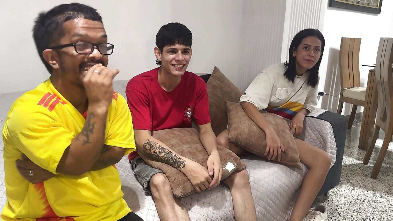 My Best Friend Crying While I Fucked His Wife Hard After Losing the Bet on the Colombia - Portugal Match