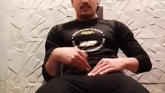 When the Handsome Boy From India Masturbates with His Penis Erect