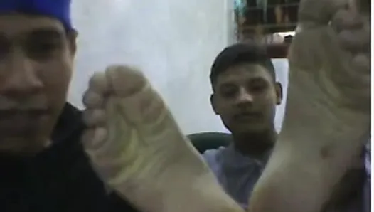 Straight guys feet on webcam #49