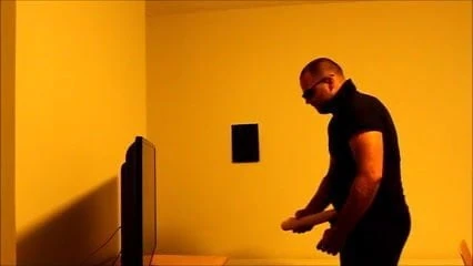 J-Art humping with a 12 inch cock dildo