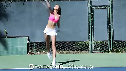 HD FantasyHD - Little Dillion Harper fucked on tennis court