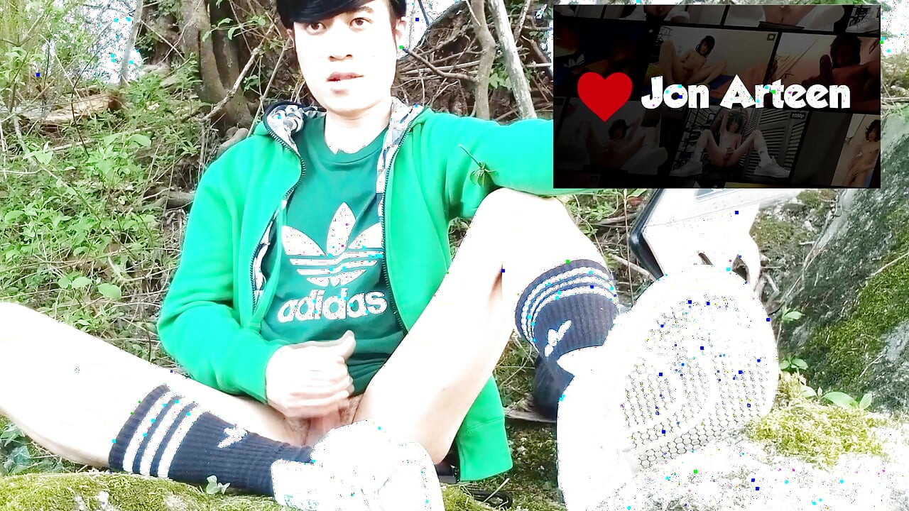 Jon Arteen. Twink's Jerk Off Outdoor in Nature Ends in a Frustrating Ruined Orgasm. Solo Tease, Long Build-Up, Loss of Control