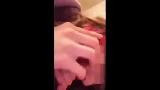 Sucks a cock and talks to her husband