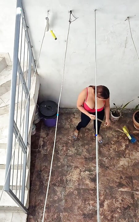 The Cleaning Lady Is Sad Because Her Husband Left for the Us; Her Boss Brightens Her Day.