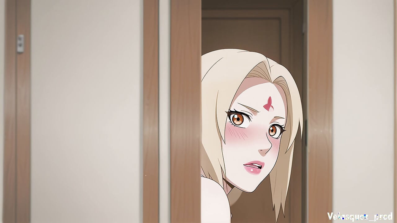 Η μητριά της Tsunade είδε τυχαία το τεράστιο πέος του θετού γιου της και δεν μπορούσε να αντισταθεί. Tsunade Hentai Cosplay