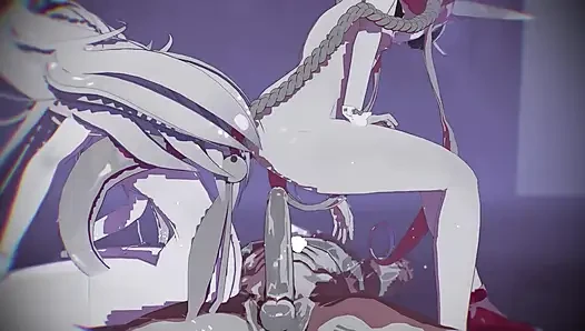 MMD R18 The admiral and Yamakaze and Ekaze have trained him to be a succ...