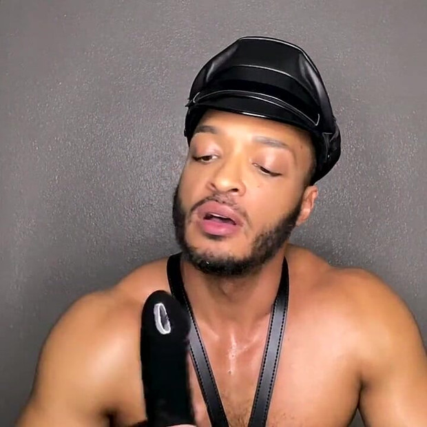 Dillon Diaz: Uses Leather Gloves to Stretch His Hole and Milk His Cock