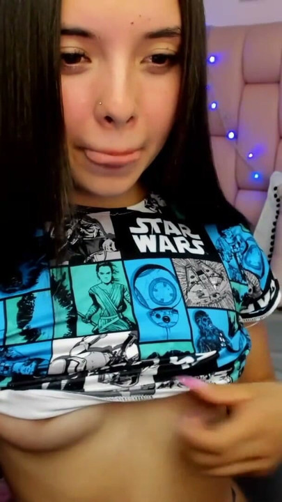 Beautiful college student behaves like a little nymphomaniac whore on the internet to earn some money | Clip 2