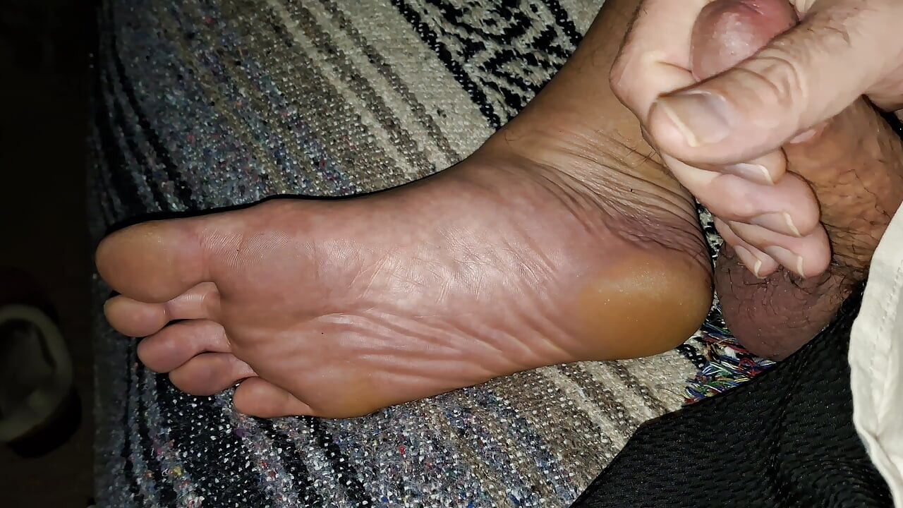 Stroking my cock and getting ready to cum