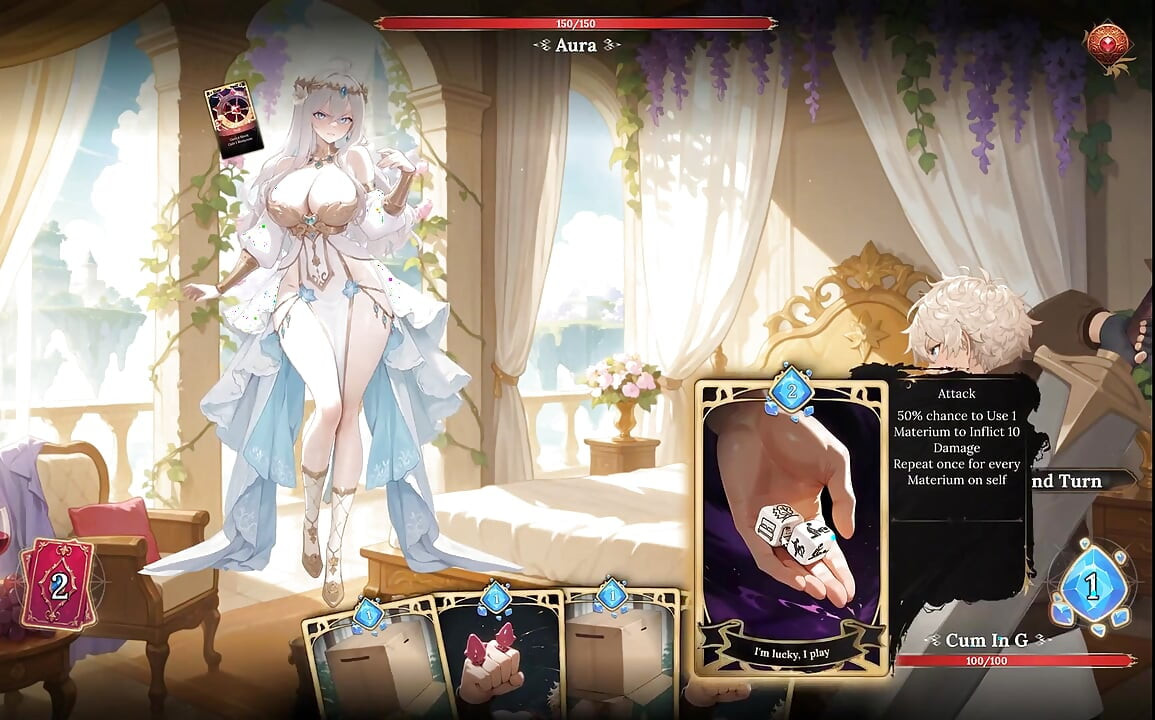Aura 2 Lust of the Gods Hentai Game Ep.1 Stripping SEX battle with my GODDESS WIFE !