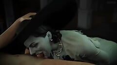 Lady Dimitrescu chupando - residente evil 8 pornô