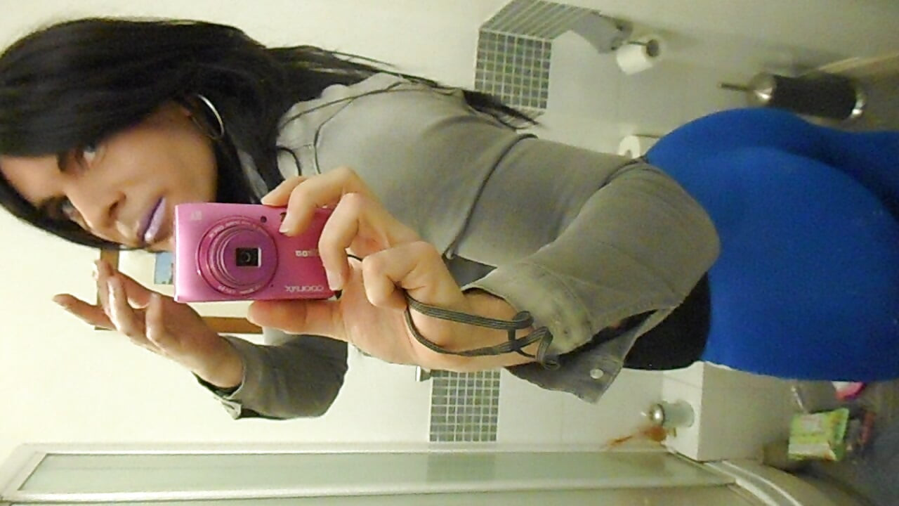 In my blue leggings