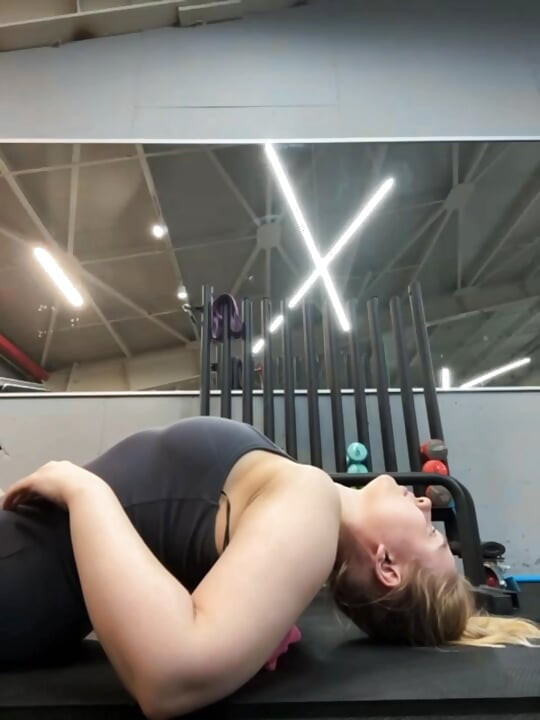 Horny girl fucking in public Gym