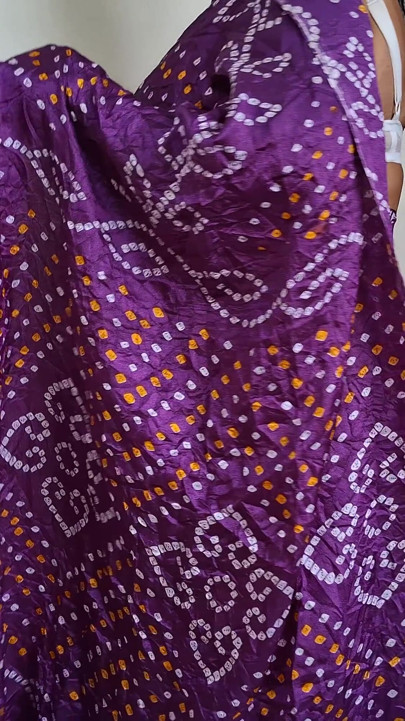 Purple Saree Love the Gujrati Bhabhi Feeling