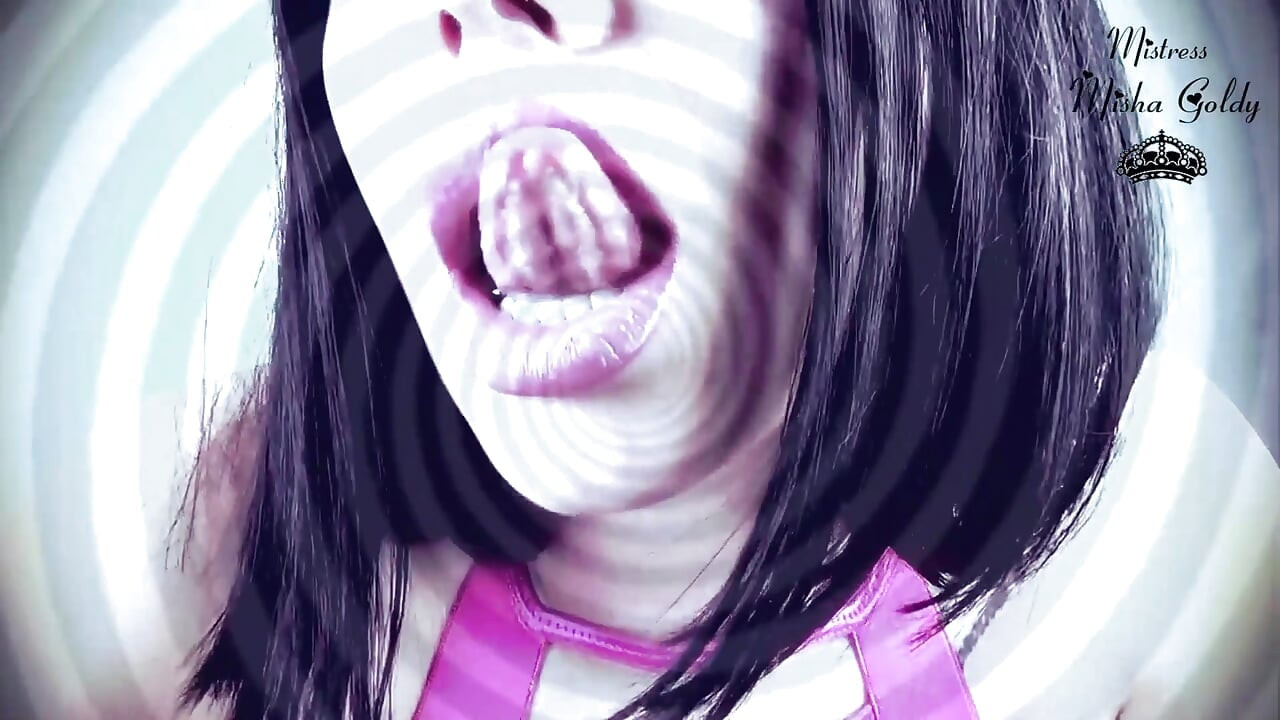 Glossy pink lips and big tits mesmerize with joi and cum countdown