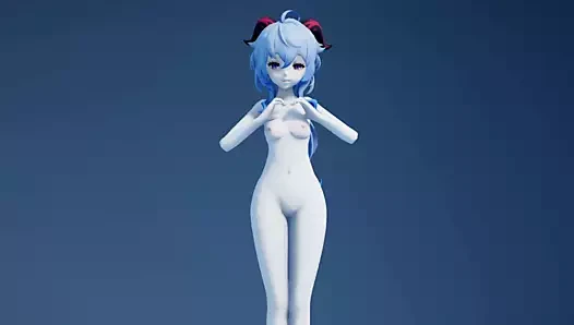 Genshin. ganyu cute dance small tits teen sexy hot