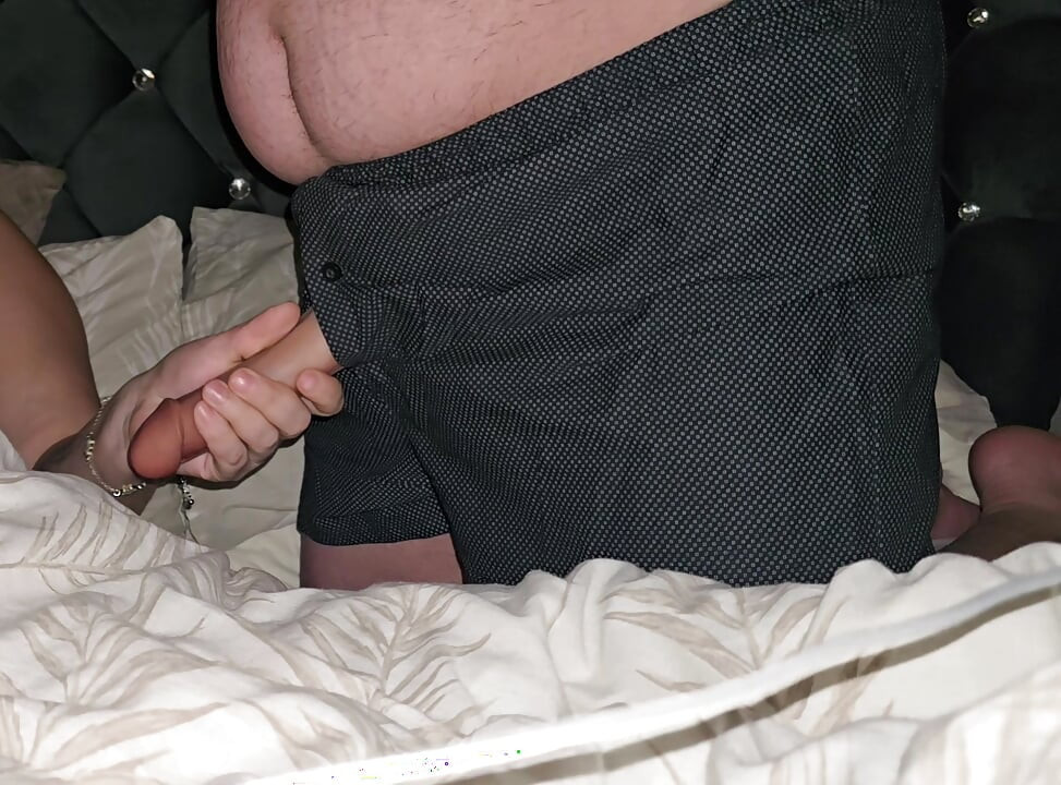 My Husband Is Not at Home! Step mom handjob step son dick