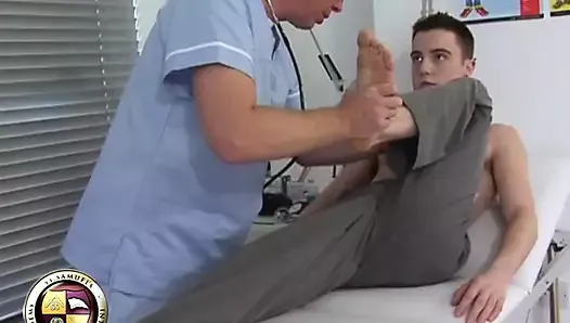 British twink has his first anal exam from the doctor
