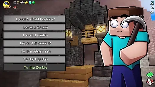 Hornycraft minecraft parodisi - steve jenny'den elmas için ıslak elle muamele alıyor