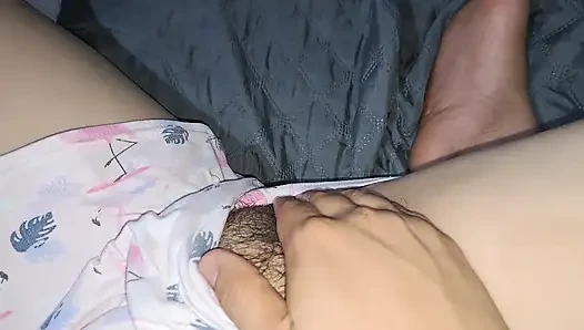 My stepdaughter lets me masturbate her pussy