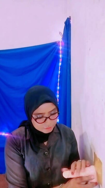 Hijab Teacher Checks and Disciplines Student's Cock