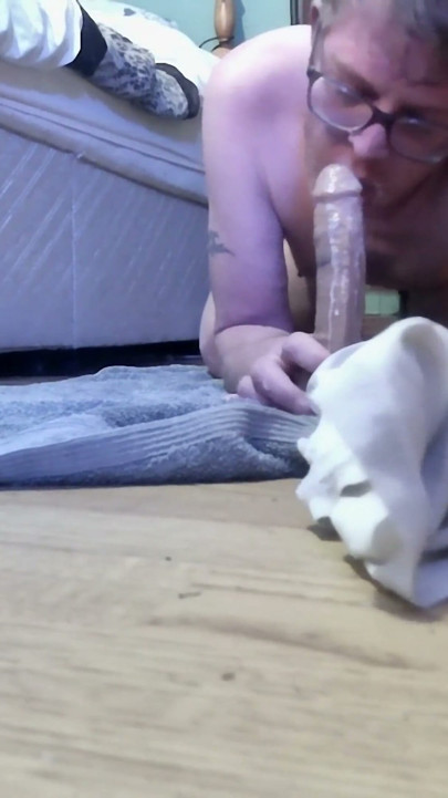 Sucking a Dildo Until It Squirts