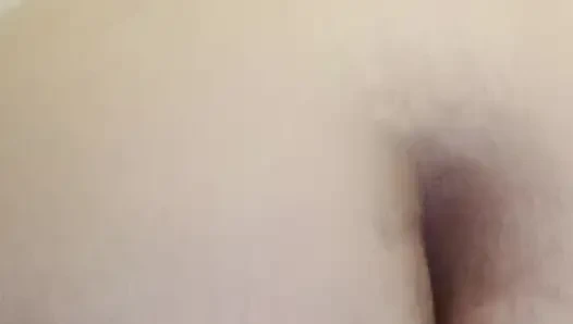 BBW rides a black flapping dildo