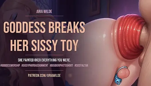 Tanrıça kadın kılıklı oyuncağını parçalıyor