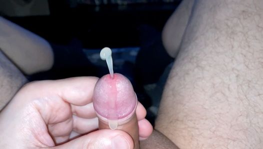 quick wank my small foreskin cock with cumshot