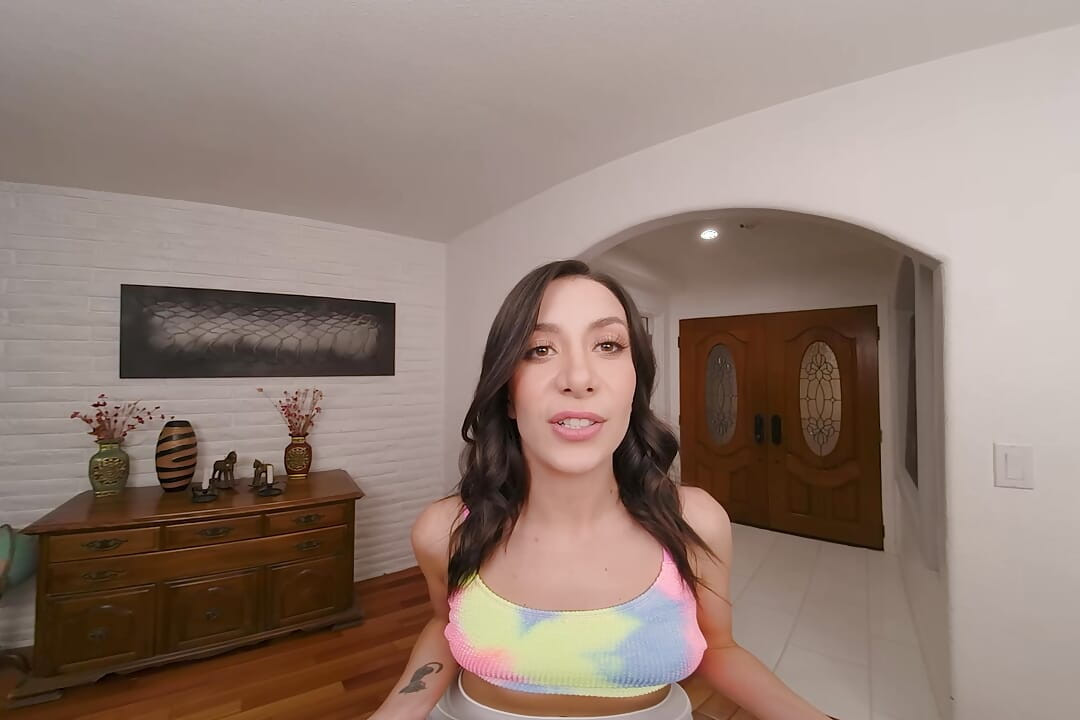Badoinkvr Natalie Brooks deve fazer sessão de treino privado com seu ex, mas em vez disso ela vai dar a você