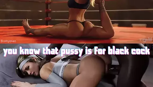 Blacked waifu - Cassie cage is only for BBC